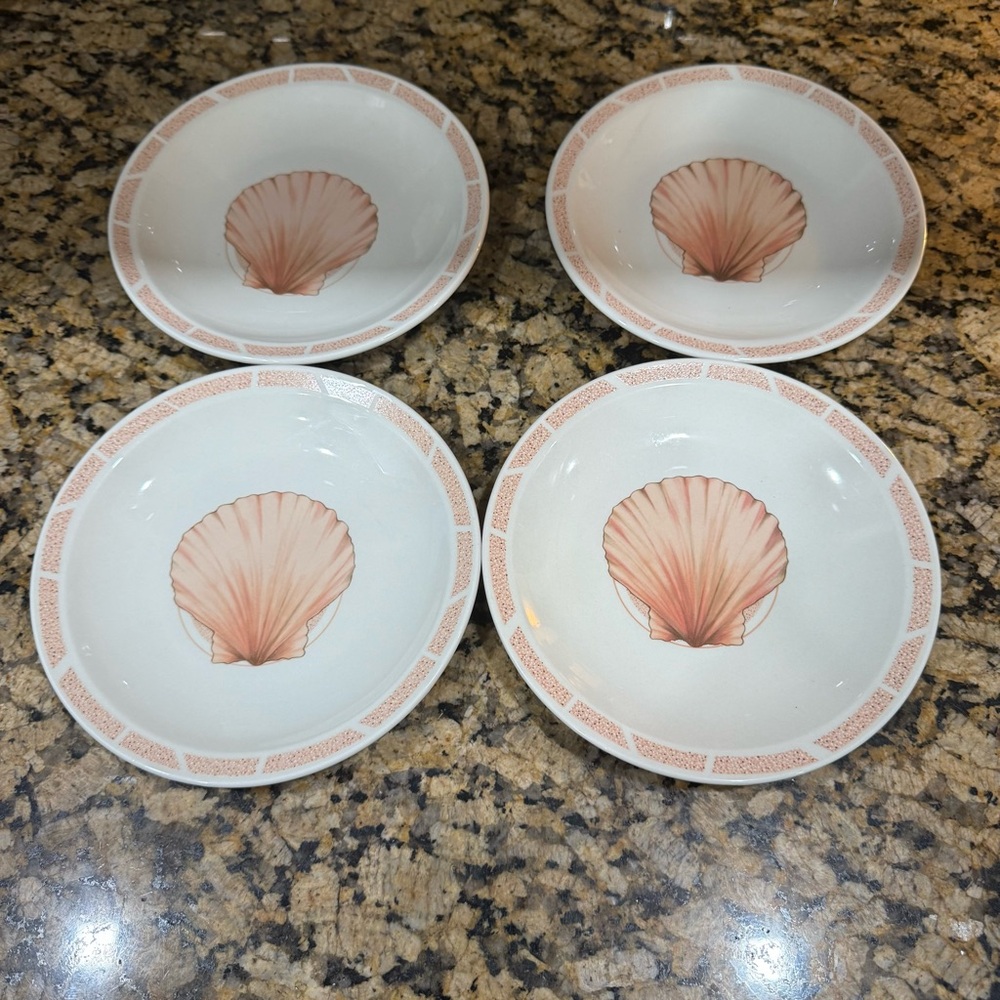 Vintage salad plates set of 4 Strawberries Street Seaside 7 1/8”